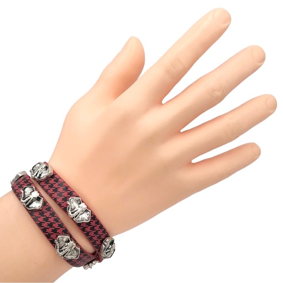 Houndstooth Elephant Wrap Bracelet - Picture 2 of 2